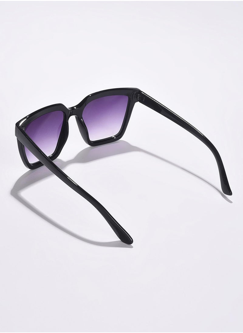 Haute Sauce Purple Lens Black Butterfly Sunglasses  - Image 4