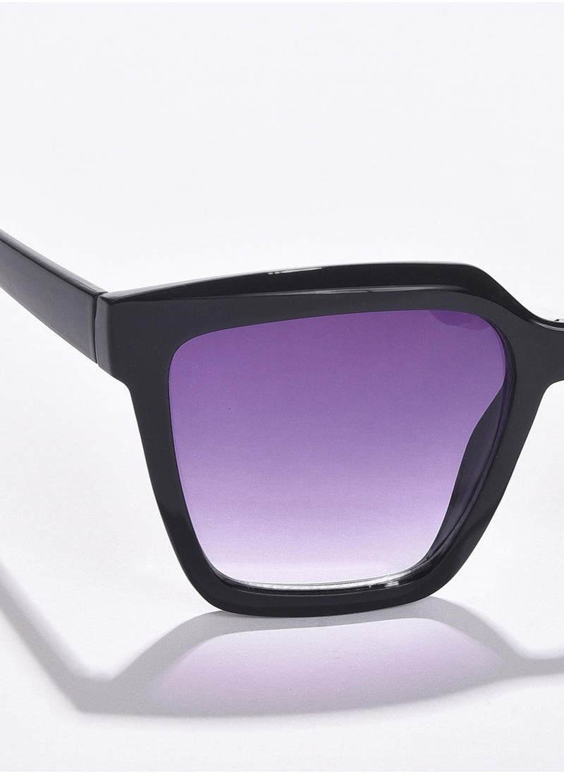 Haute Sauce Purple Lens Black Butterfly Sunglasses  - Image 3