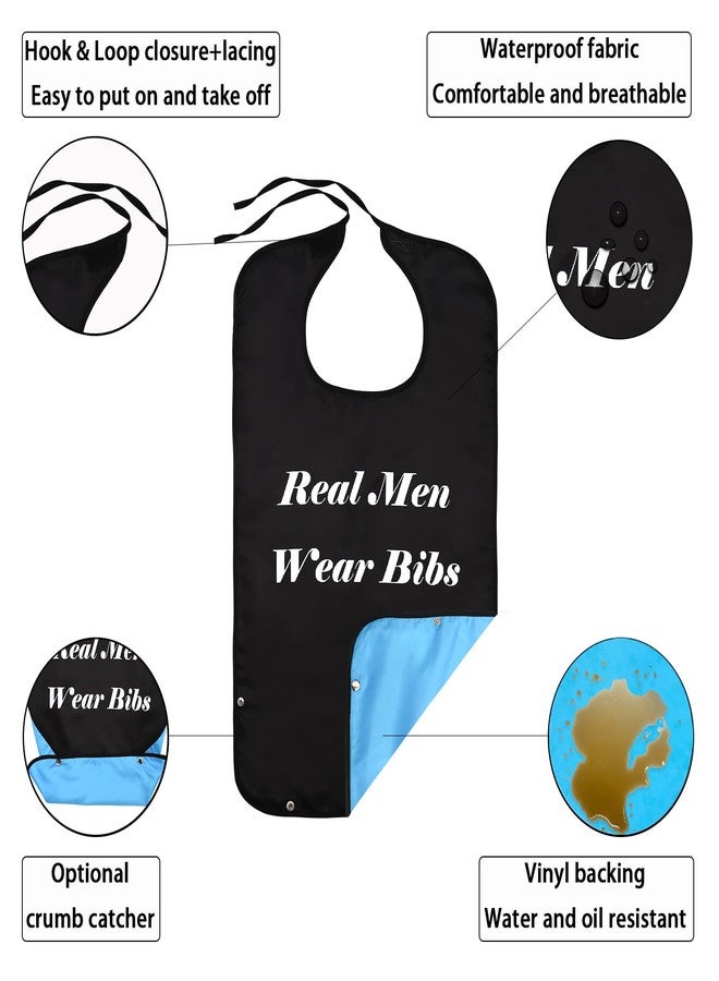 Celuisiva 2 Pcs Adult Bibs for Women Men, Adult Bibs with Velcro, Elderly Eating Assistance Products for Adults, Bedridden - Image 2