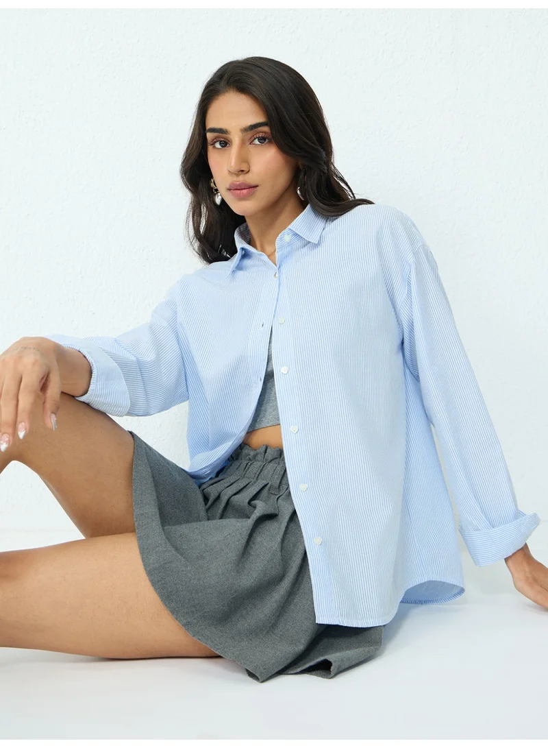 The Souled Store  Stripe Shirt: Blueprint  | Best Price UAE