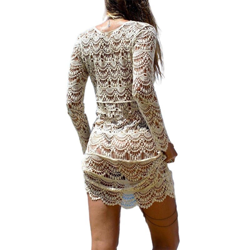 Non-Liu Xuefeng Bikini Blouse Sun Protection Clothing Top Beach Swimming Cardigan Sun Protection Clothing Beach Blouse - Image 4