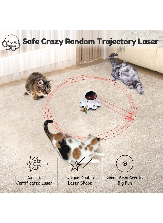 Orsda - ORSDA Cat Laser Toy, 2-in-1 Interactive Cat Toys for Indoor Cats, Automatic Laser Pointer Cat Toy, 8 Holes Mice Whack A Mole Moving Feather, USB Rechargeable Electronic Kitten Toys for All Breeds - Image 1