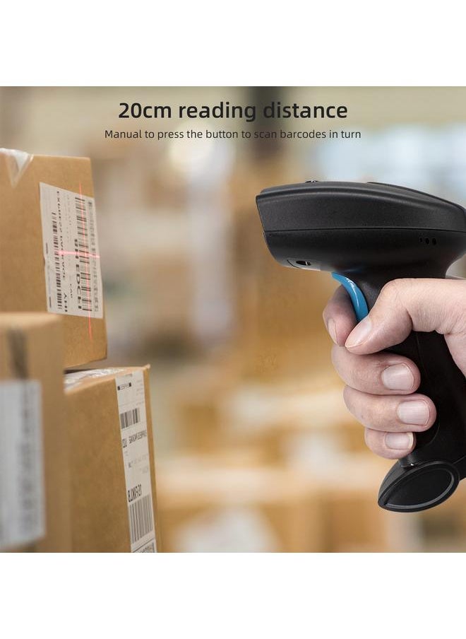 Thoraya 1D/2D Barcode Scanner Handheld USB Wired Bar Code Reader Manual Trigger/Auto Continuous Scanning Support Paper Code Compatible with Windows Android Mac for Supermarket Retail Store Library Logistics Warehouse  - Image 4