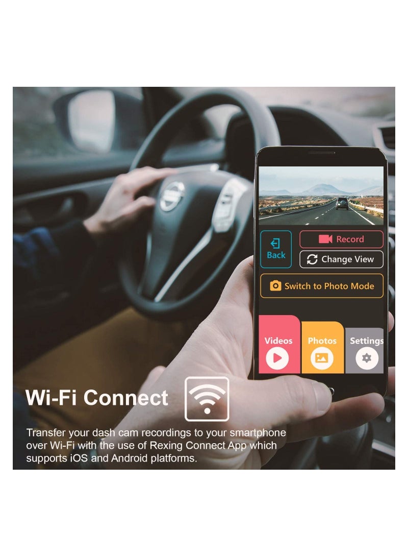 ريكسينج كاميرا في 1 شاشة 2.4 بوصة ألترا 4 كيه زاوية واسعة 170 درجة - Image 3