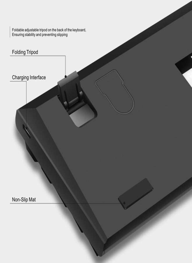 BAJEAL Mechanical Keyboard Wired Gaming Illuminated Keyboard with Colorful Backlit Custom 63 Keys Office Keyboard - Image 2