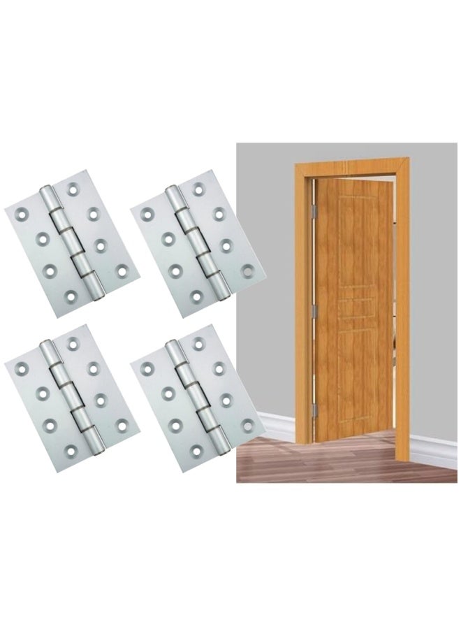 ROBUSTLINE Pack Of 4 Aluminium Hinges 4 Inch x 3 Inch x 3 With Nylon Washer 