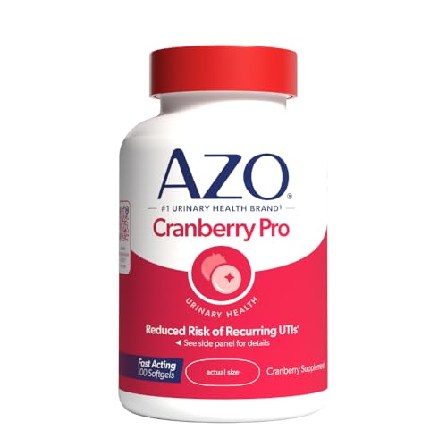 AZO AZO Cranberry Pro Cranberry Pills for Women Men 600mg Pacran Made with Concentrated Whole Fruit Cranberry Powder to Help Cleanse and Protect The Urinary Tract Sugar Free NonGMO 100 Softgels 