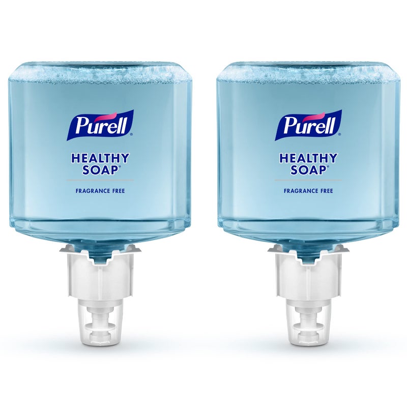 PURELL Brand HEALTHY SOAP Gentle & Free Foam, Fragrance Free, 1200 mL Hand Soap Refill for PURELL ES4 Manual Soap Dispenser (Pack of 2) - 5072-02 - Manufactured by GOJO, Inc. - Image 1