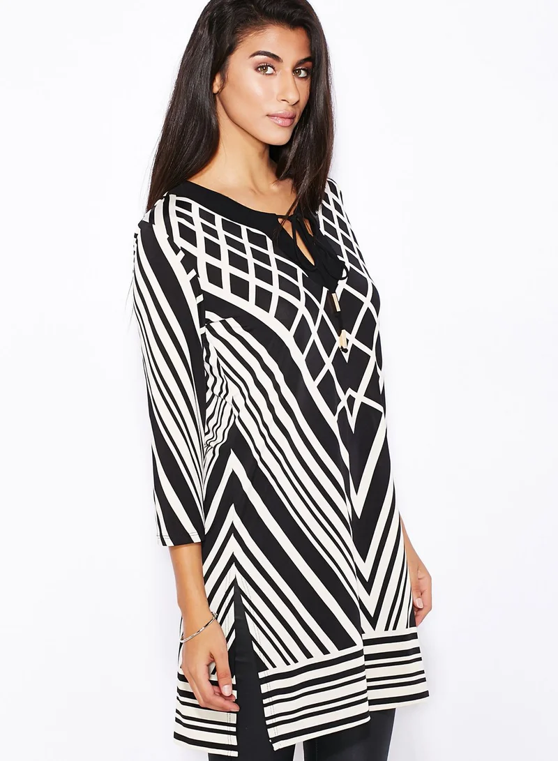 Wallis Chevron Printed Tunic Dress
