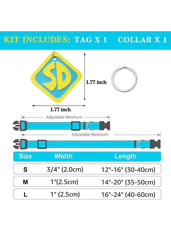 Joioda halloween dog costumes, sd tags with reflective collar adjustable nylon tags, sd collar tags for small medium large extra large dogs xs xl xxl decorations - Image 2
