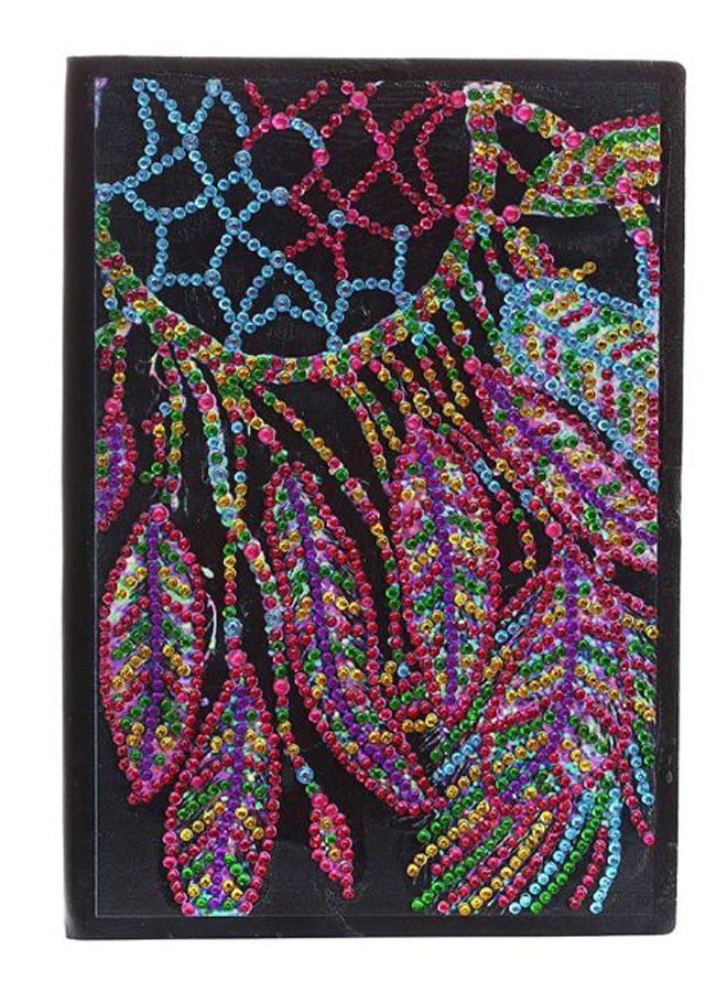 NIBEMINENT Diamond Leafs Painting Cover Notebook Multicolour