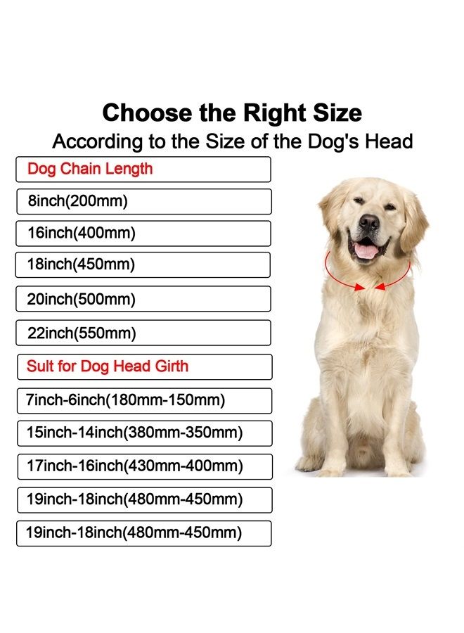 KOLODOGO Metal Cuban Diamond Dog Chain Dog Training Chain with Secure Buckle Pet Collars for Large Medium Dogs - Image 3