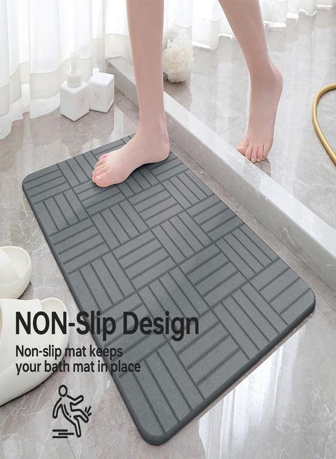 Halohop Stone Bathroom Mat, Diatomaceous Earth Non-Slip Shower Mat - Quick Drying Absorbent TerraDry for Bathroom - Elegant & Modern Design, Easy to Clean (Weave) - Image 5