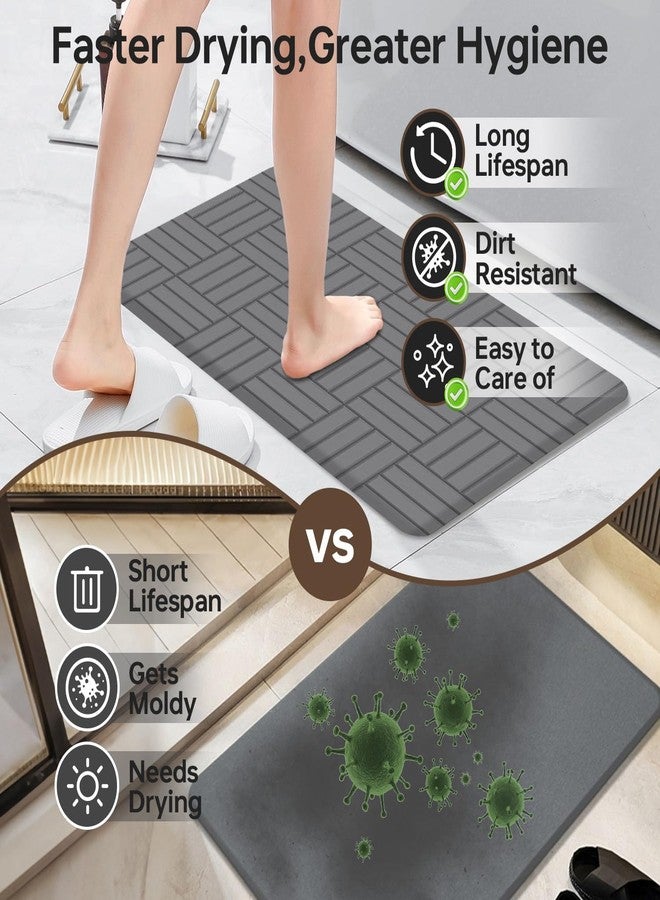 Halohop Stone Bathroom Mat, Diatomaceous Earth Non-Slip Shower Mat - Quick Drying Absorbent TerraDry for Bathroom - Elegant & Modern Design, Easy to Clean (Weave) - Image 3