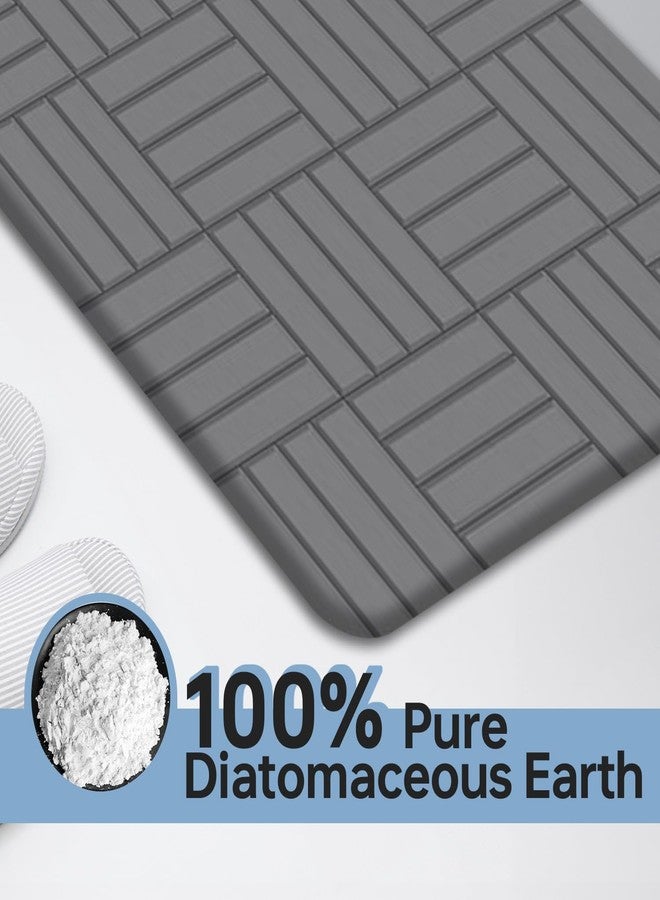 Halohop Stone Bathroom Mat, Diatomaceous Earth Non-Slip Shower Mat - Quick Drying Absorbent TerraDry for Bathroom - Elegant & Modern Design, Easy to Clean (Weave) - Image 4
