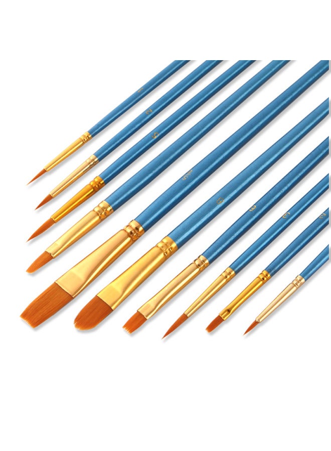 ZhuTing Spot 10 Pearlescent Blue Painting Pen Watercolor Painting Pen Set Nylon Wool Painting Pen Painting Pen - Image 2