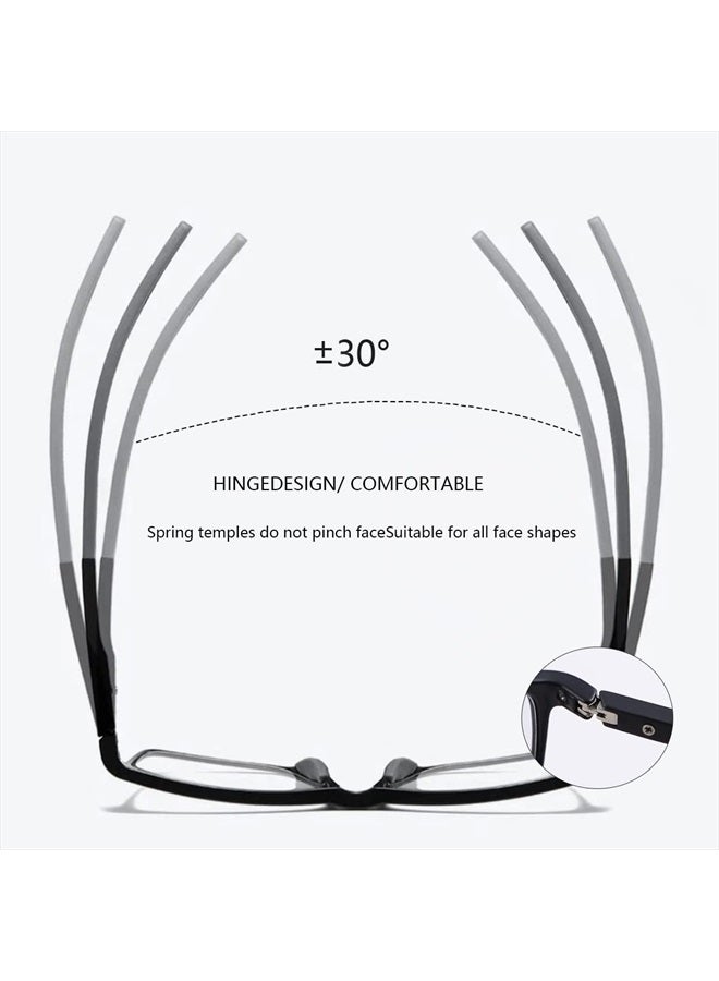 MIRYEA Photochromic Progressive Multifocus Reading Sunglasses Spring Hinges Blue Light Blocking Computer Glasses UV400 Protection Multifocal Transition Sun Readers Anti Glare Shades Eyeglasses Eyewear - Image 2
