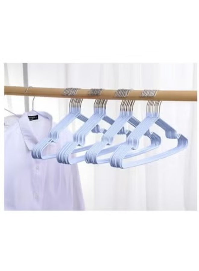 Set of 10 Non-Slip Stainless Steel Clothes Hangers Multicolour - Image 5