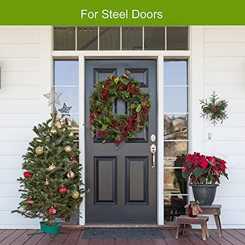 Fruvocado Magnetic Wreath Hanger for Front Doors, 2 Pack Wreath Holder for Steel Door Metal Wreath Hook for Wreath Decorations - Image 5
