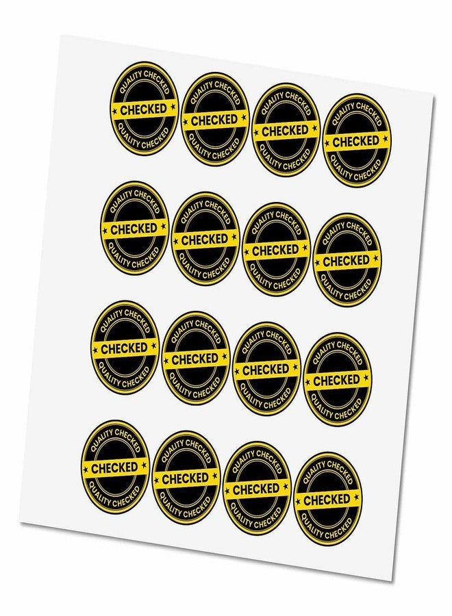CVANU 2500pcs Quality Checked Mini Sticker in Yellow & Black Color Round Shape (20 X 20mm)_cv7 - Image 1