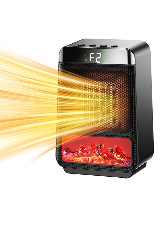 جوشبيرغ سخان مساحة محمول، سخانات كهربائية صغيرة ثلاثية الأبعاد، سخان مروحة غرفة سيراميك سريع التسخين PTC، حماية آمنة للاستخدام في غرفة النوم والمكتب والتخييم - Image 1