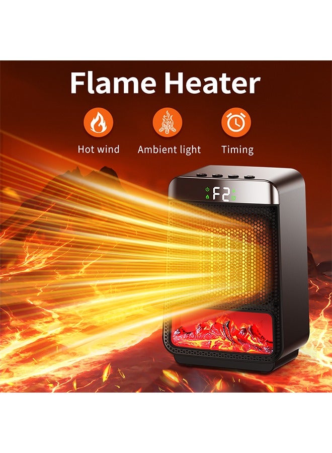 جوشبيرغ سخان مساحة محمول، سخانات كهربائية صغيرة ثلاثية الأبعاد، سخان مروحة غرفة سيراميك سريع التسخين PTC، حماية آمنة للاستخدام في غرفة النوم والمكتب والتخييم - Image 2