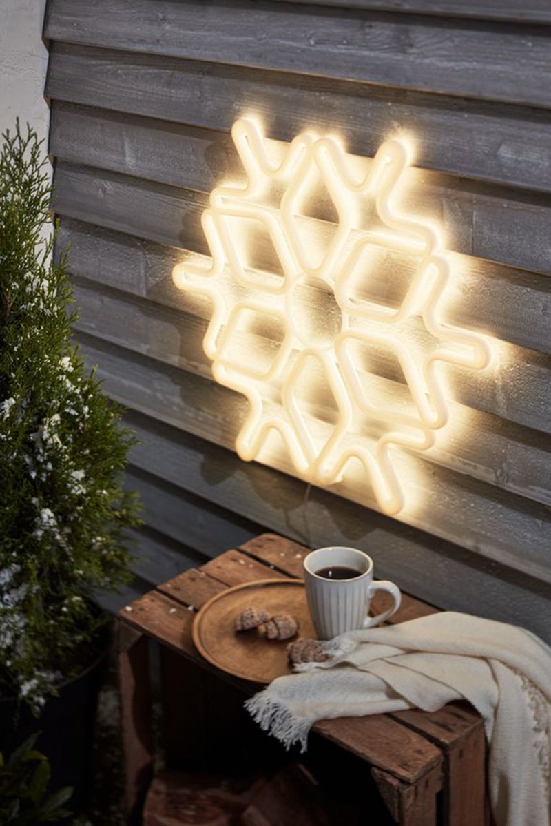 Tchibo Luminous Tube LED Snowflake, White - Image 1