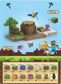 Minecraft Game Magnetic Building Blocks - Children's Puzzle Game Accessories, Miniature World Building Toy