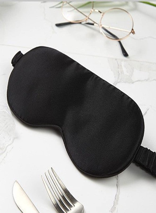 Shuiniba قناع النوم من شوانيبا من الحرير الطبيعي، قناع للعين، قناع عين فائق النعومة (أسود) - Image 2