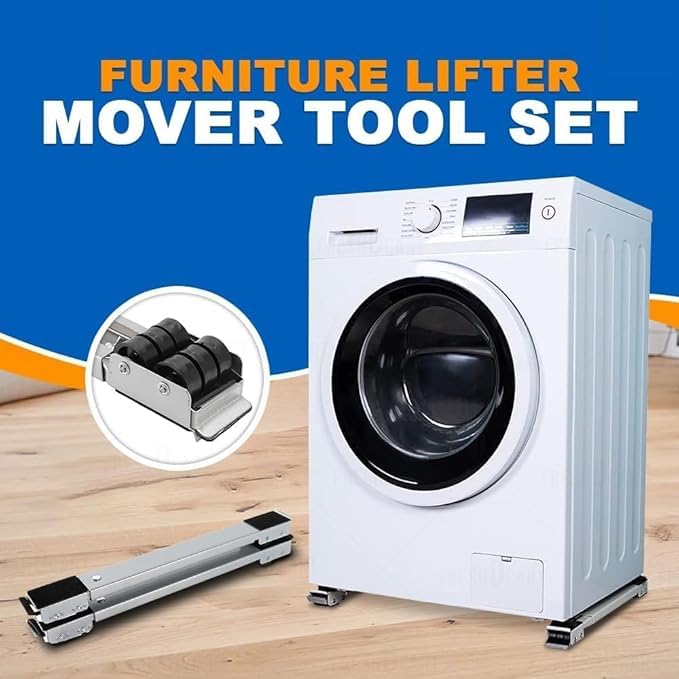 Bitrexup Heavy Load Furniture Lifter Mover Tool SetHeavy Duty Extensible Appliance Roller is Suitable for Washing Machines Refrigerators DryersDishwashersAdjustable Height Lifting Tools - Image 2