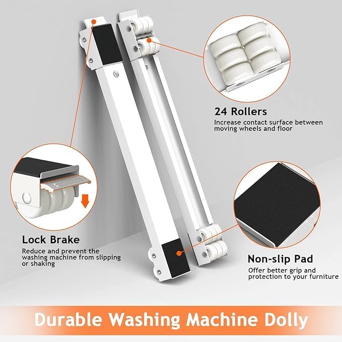 Bitrexup Heavy Load Furniture Lifter Mover Tool SetHeavy Duty Extensible Appliance Roller is Suitable for Washing Machines Refrigerators DryersDishwashersAdjustable Height Lifting Tools - Image 4