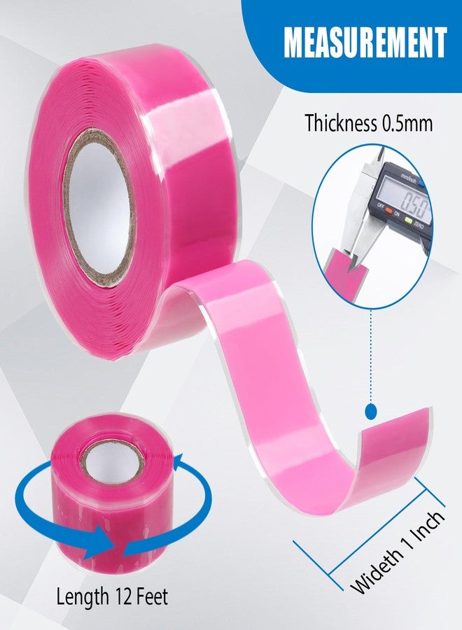 Strgenie Kayak Paddle Grip Tape Silicone Grip Tape Pink 12ft Rubber Grip Tape Wrap for Pull Up Bar, Handles - Image 4