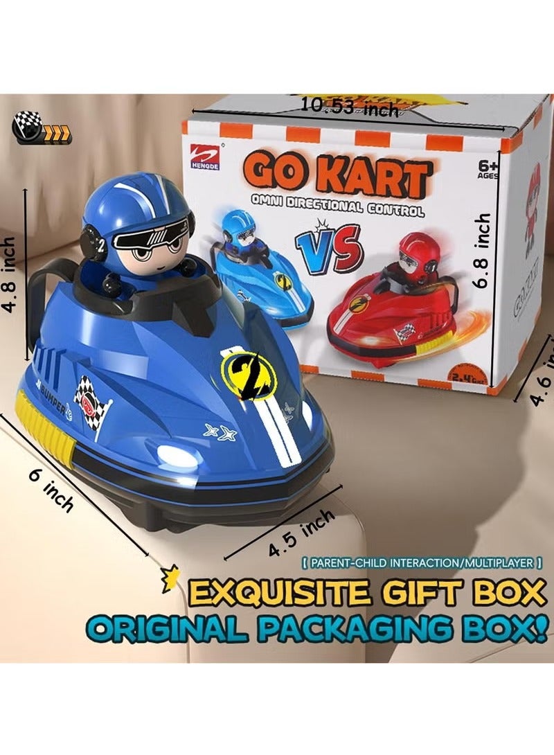 HENGDE Two person remote control battle collision car parent-child interaction go kart drift catapult children's toy, dynamic music, and cool lighting. Come and have a happy game with your child  - Image 4