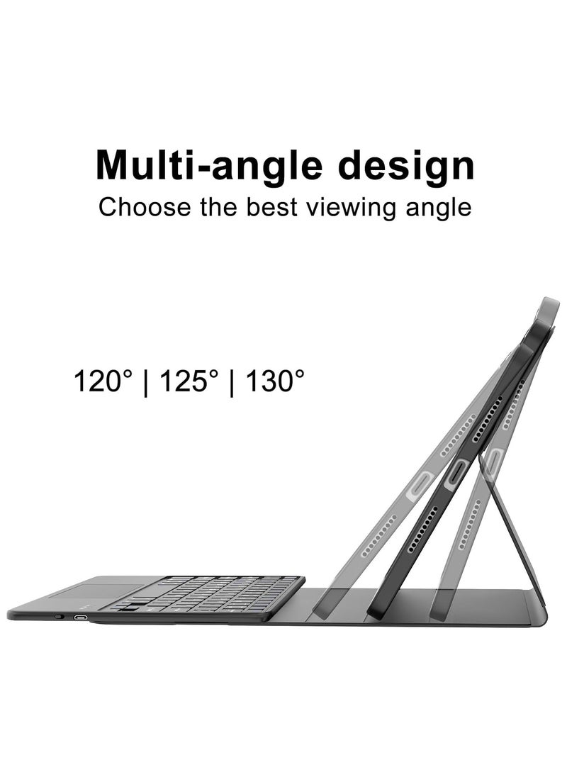 Keyboard case for Xiaomi Mi Pad 7 / Pad 7 Pro Ultra-thin PU leather Cover Detachable Bluetooth Keyboard with Arabic and English letter Touchpad and Pen Holder for Xiaomi Pad 7 / Pad 7 Pro