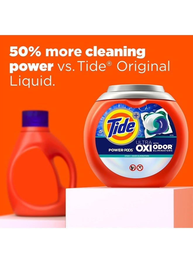 Tide Ultra OXI Power PODS with Odor Eliminators Laundry Detergent Pacs 63 Count For Visible and Invisible Dirt (Pack of 1)  - Image 5