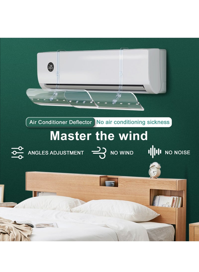 Necomi Split Air Conditioner Deflector, Transparent Air Conditioning Wind Shield, Wall-Mounted Without Punching, Adjustable Wind Direction & Adjustable Size  - Image 3