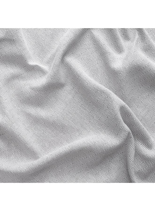 Zaboon Curtains, 1 pair, with heading tape/white/grey, 145x300 cm - Image 4