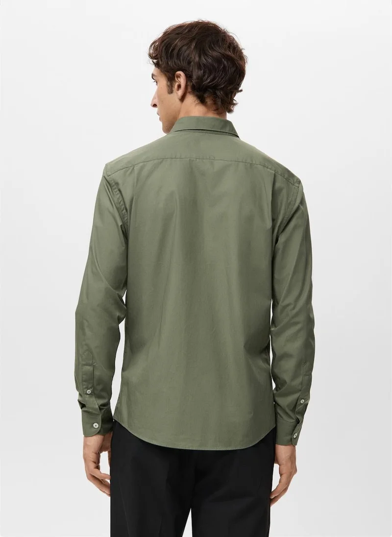 مانجو مان قميص قطني % بقصة عادية