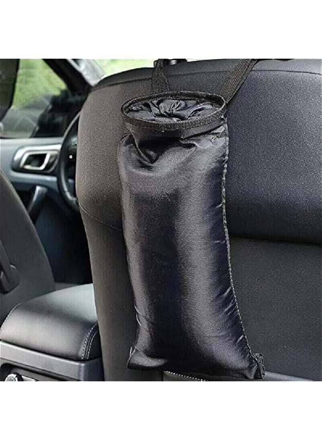 Universal Car Vehicle Back Seat Headrest Litter Trash Garbage Can (Black-2Pack) - Image 2