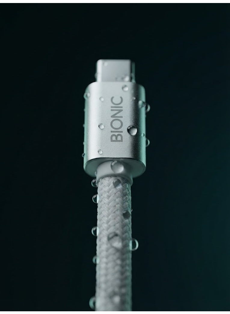 بيونيك كيبل شحن سريع BIONIC USB-C إلى USB-C بقوة 100 واط، نايلون مضفر، بيانات وطاقة عالية السرعة - Image 3