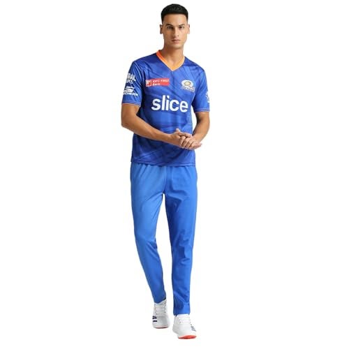 playR x MI Training Jersey 2024 - Men's Half Sleeve Regular Fit Sports T-Shirt, Comfortable Sportswear Tee for Match, Training & Casual Wear Stylish MI Tee for All Seasons Blue - Image 2
