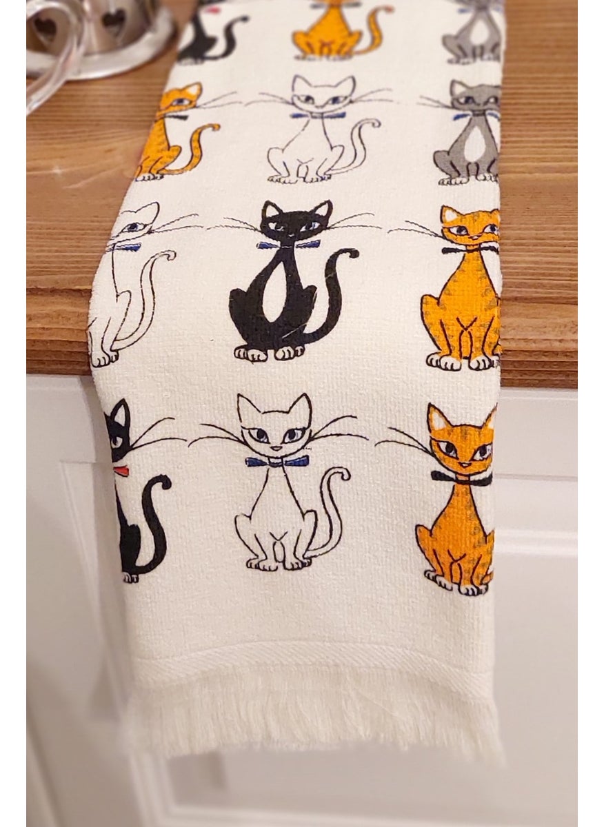 Cnr Garden Fringed Cotton Printed 100% Cotton 40X60 cm Hand Face Kitchen Towel Soft Patterned Water Absorbent Towel  - Image 2
