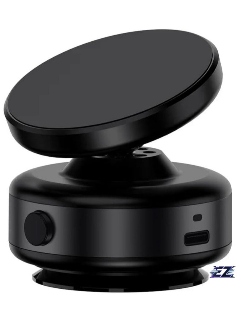 ELTRAZONE "Magnetic Suction Phone Holder for Car, Mirror, Gym – 360° Rotation, Compatible with Metal & Glass Surfaces (Black)" - Image 1