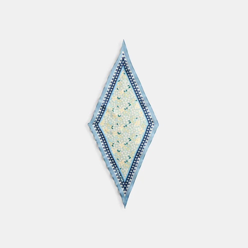 كوتش Vintage Floral Printed Silk Diamond
