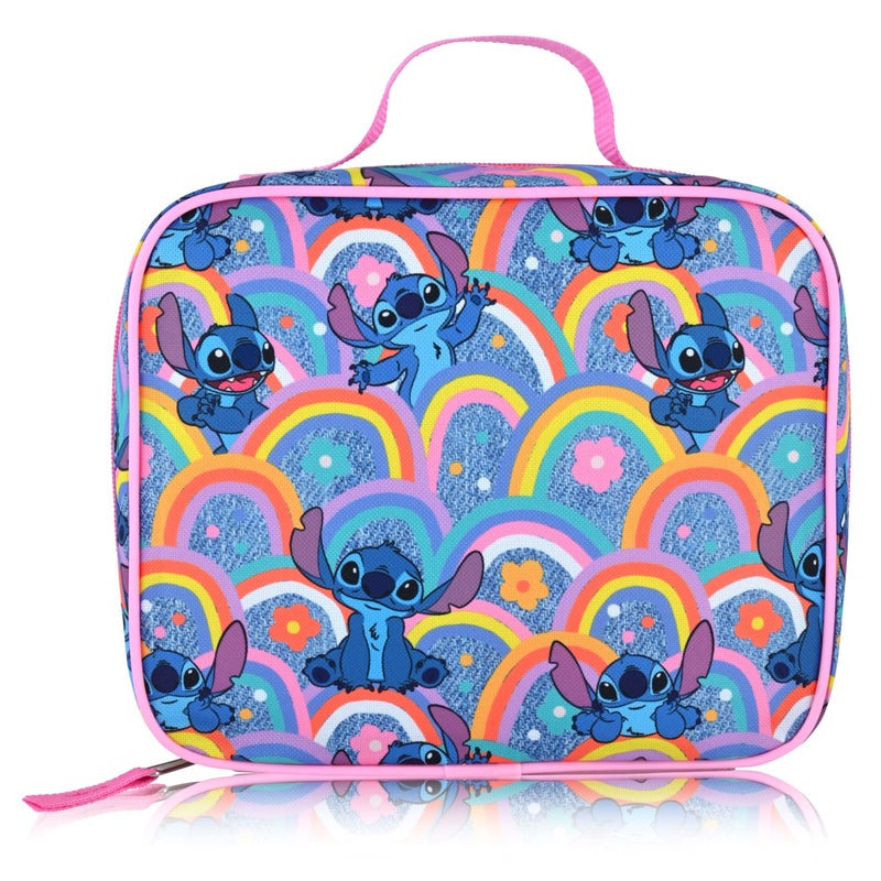 Fast Forward Stitch Lunch Box for Kids  Insulated Lunch Bag Lunch Box for Girls Boys Unisex  Lilo and Stitch Multicolor Reusable Lunchbox