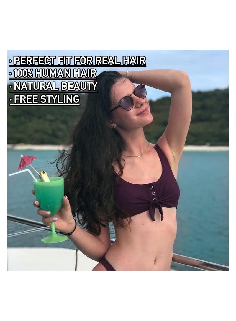 إستيل وصلات شعر آي تيب باللون الأسود الداكن المربوط مسبقًا، وصلات شعر بشري برأس ريمي بارد فيوجن (16 بوصة، #1 أسود داكن) - Image 2