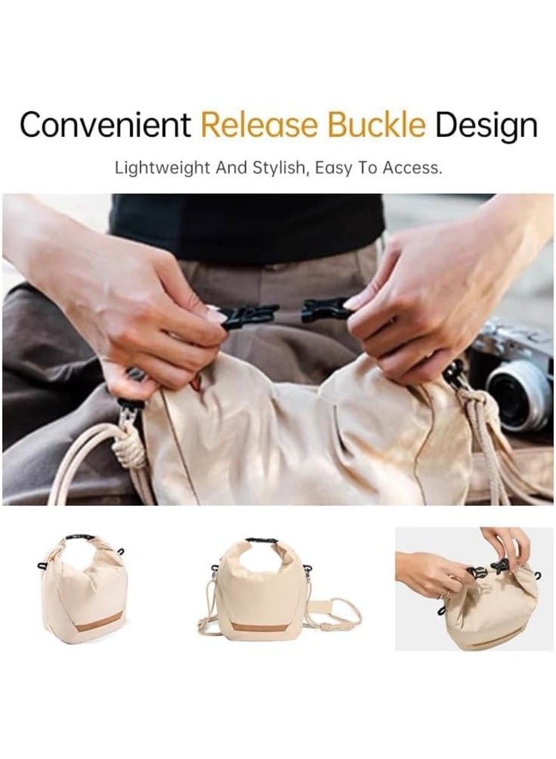 SYOSI Waterproof Camera Sling Bag, Compact Digital Camera Crossbody Case with Shockproof Protection and Adjustable Strap, Lightweight Travel Purse for Women Men Urban Photography - Image 4