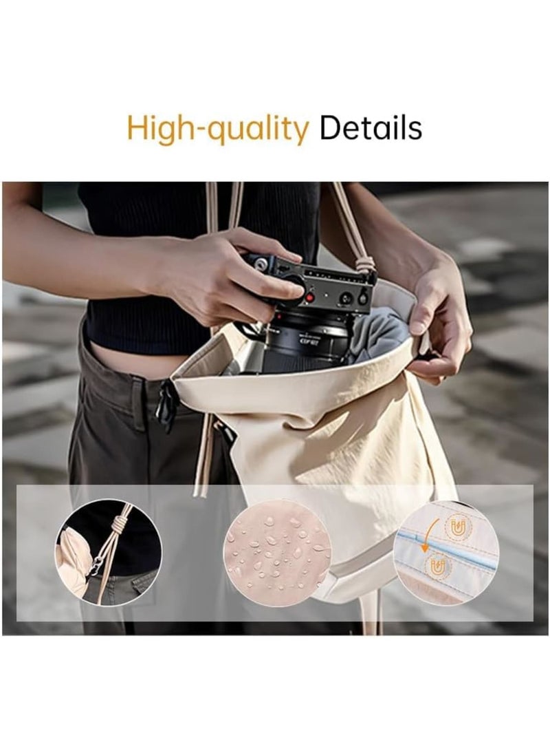 SYOSI Waterproof Camera Sling Bag, Compact Digital Camera Crossbody Case with Shockproof Protection and Adjustable Strap, Lightweight Travel Purse for Women Men Urban Photography - Image 3
