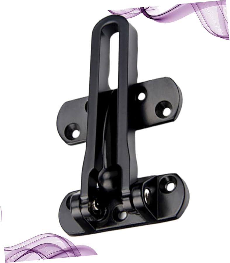 Zinc Alloy Anti Theft Door Lock Buckle Security Hasp Rustproof Easy Install Black - Image 5