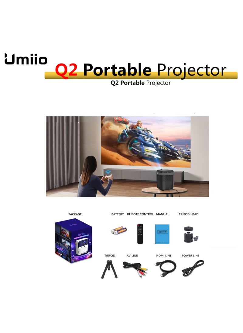 Umiio Q2 HD Smart Laser 5g Projector Wifi Android Remote Control For Netflix And YouTube  - Image 5